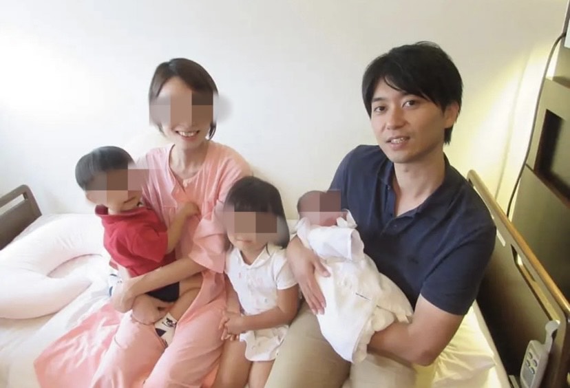 久津見平の家族写真、子供が3人いた